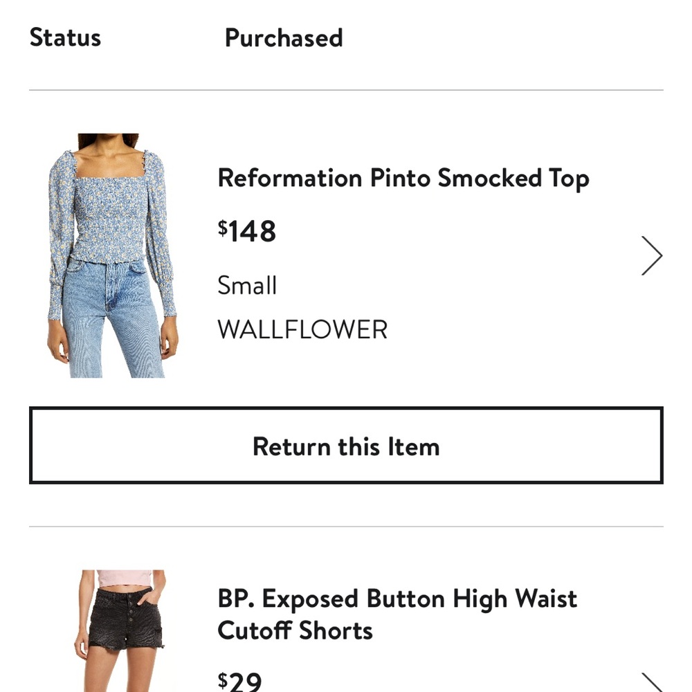 Reformation Pinto Smocked Top